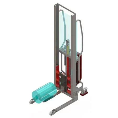 Halbelektrischer Stapler – Für zylindrische Lasten Ø 600 mm – Max. Tragfähigkeit 100 kg