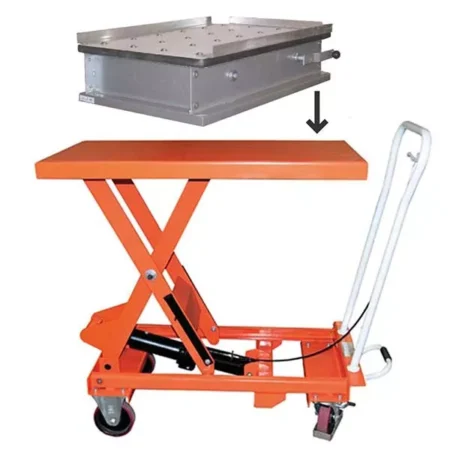 Manueller Hubtisch mit Kugelplatte – Max. Hubhöhe 1000 mm – Max. Tragfähigkeit 500 kg